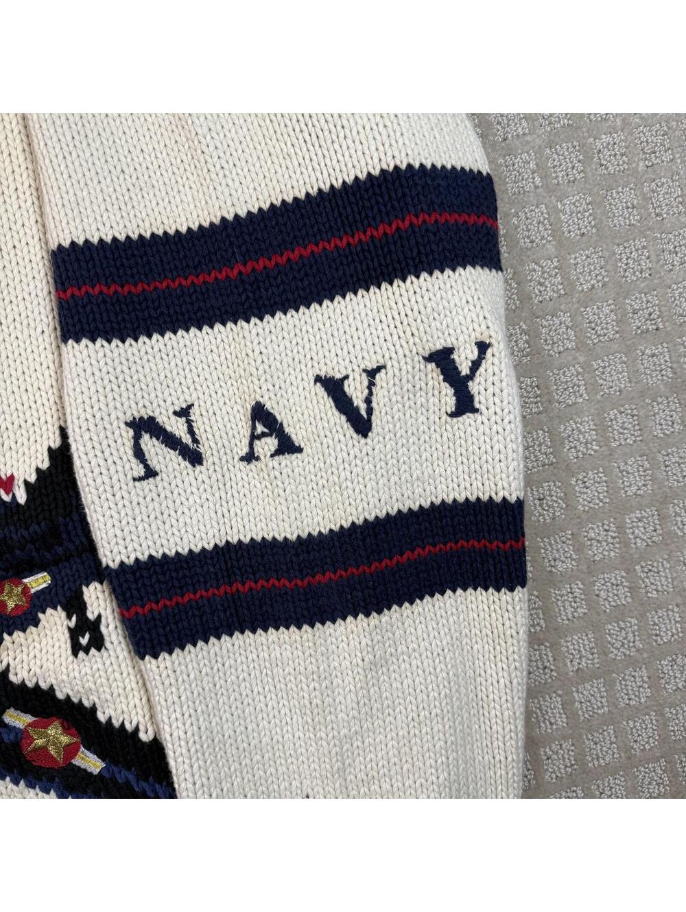 Vintage Tommy Hilfiger Navy Plane Knit Sweater L - Picture 5 of 9